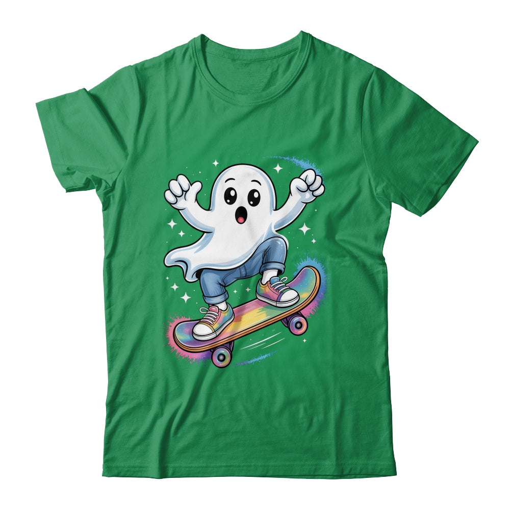 Ghost On Skateboard Funny Halloween Costume Skateboarding Shirt & Sweatshirt | siriusteestore