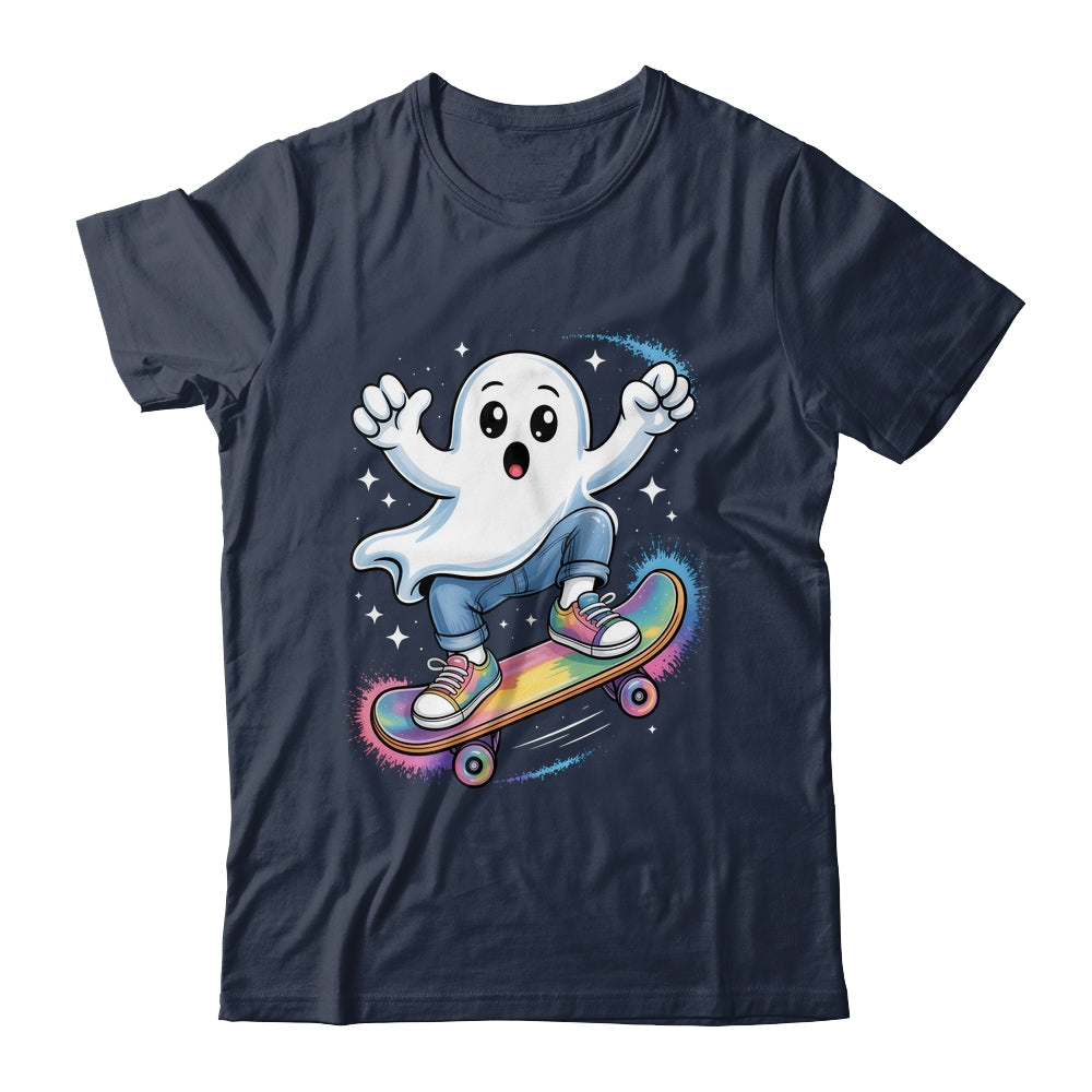 Ghost On Skateboard Funny Halloween Costume Skateboarding Shirt & Sweatshirt | siriusteestore