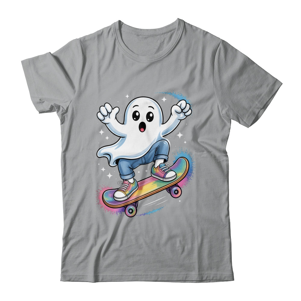 Ghost On Skateboard Funny Halloween Costume Skateboarding Shirt & Sweatshirt | siriusteestore