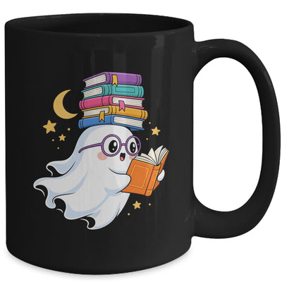 Ghost Reading Books Halloween Library Teacher Bookworm Mug | siriusteestore