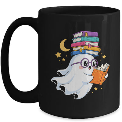 Ghost Reading Books Halloween Library Teacher Bookworm Mug | siriusteestore