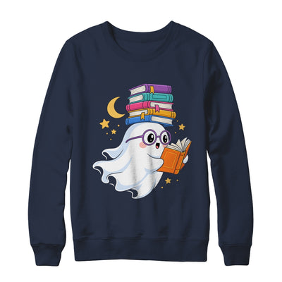 Ghost Reading Books Halloween Library Teacher Bookworm Shirt & Sweatshirt | siriusteestore