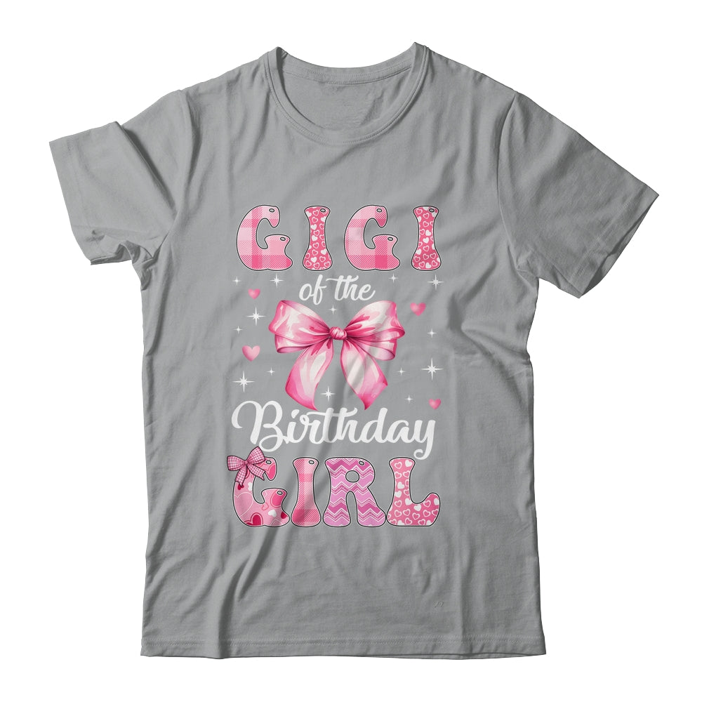 Gigi Of Birthday Girl Coquette Bow Matching Family Shirt & Hoodie | siriusteestore