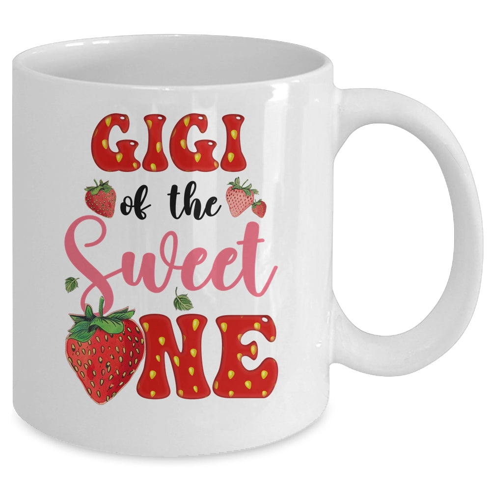 Gigi Of Sweet One Strawberry Frist 1st Birthday Girl Mug | siriusteestore