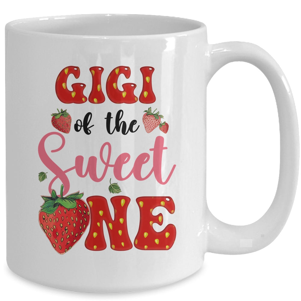 Gigi Of Sweet One Strawberry Frist 1st Birthday Girl Mug | siriusteestore