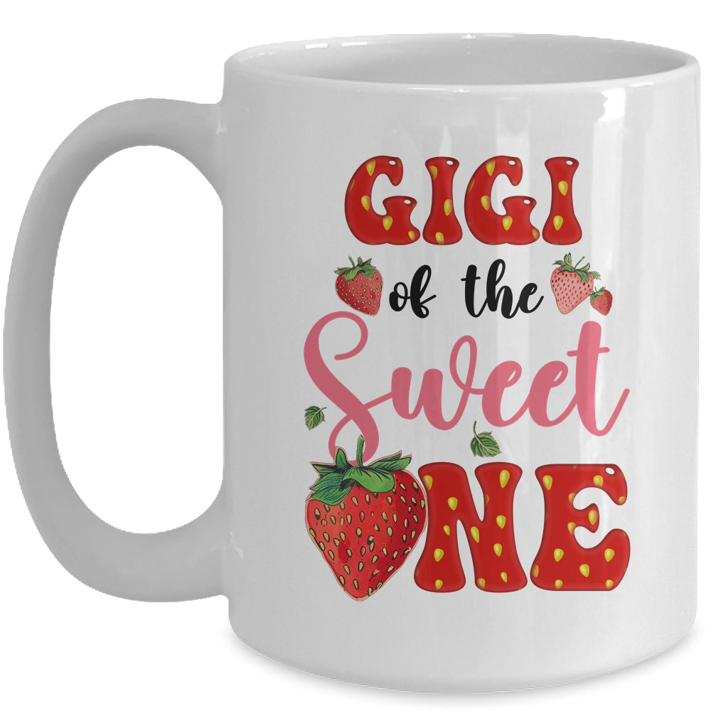 Gigi Of Sweet One Strawberry Frist 1st Birthday Girl Mug | siriusteestore