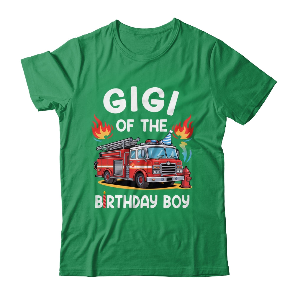 Gigi Of The Birthday Boy Fire Truck Firefighter 1st Party Shirt & Hoodie | siriusteestore