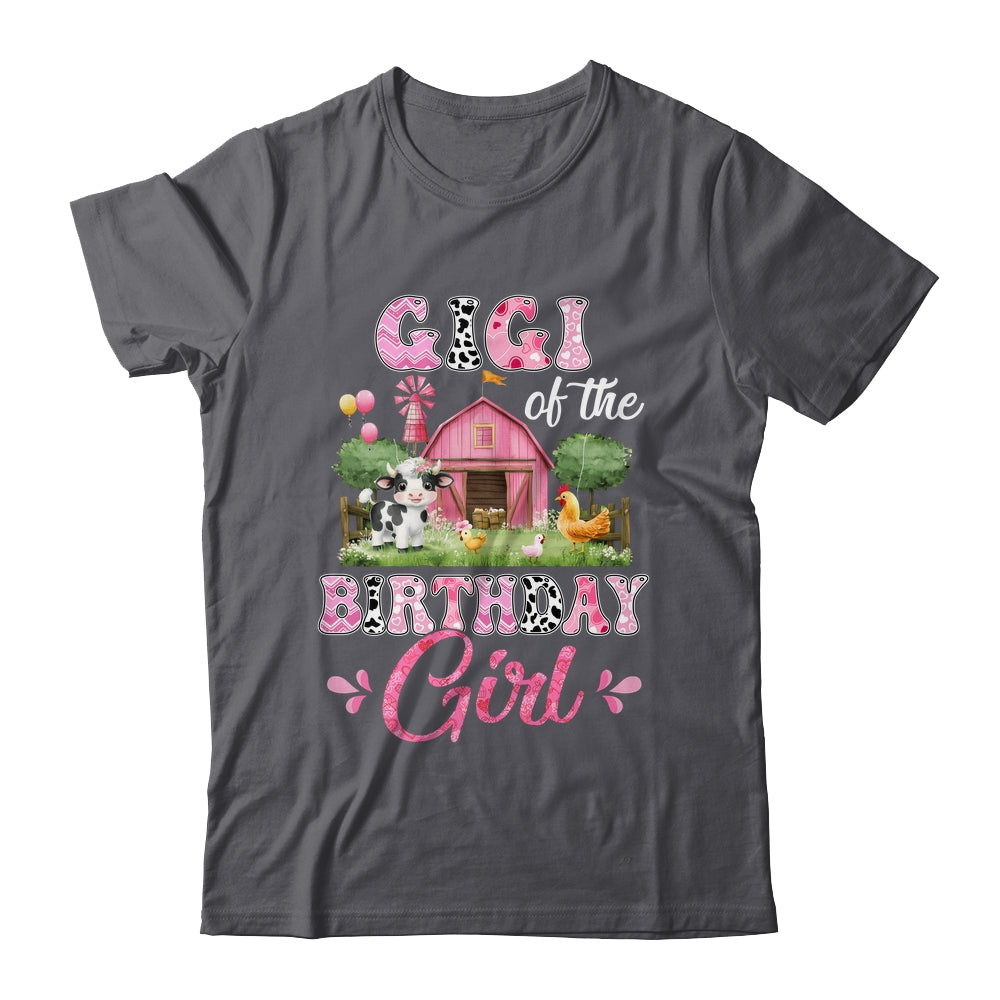 Gigi Of The Birthday Girl 1st Birthday Cow Farm Family Shirt & Hoodie | siriusteestore