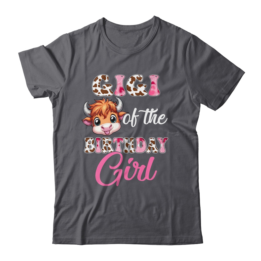 Gigi Of The Birthday Girl Highland Cow Farm 1st Birthday Shirt & Hoodie | siriusteestore
