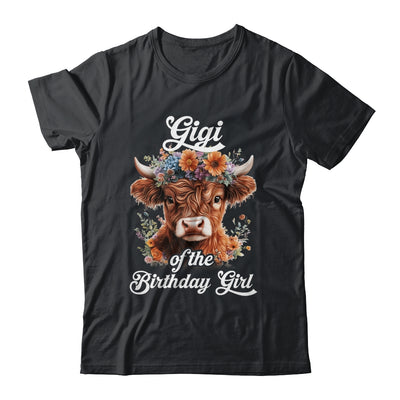 Gigi Of The Birthday Girl Highland Cow Farm Family Shirt & Hoodie | siriusteestore