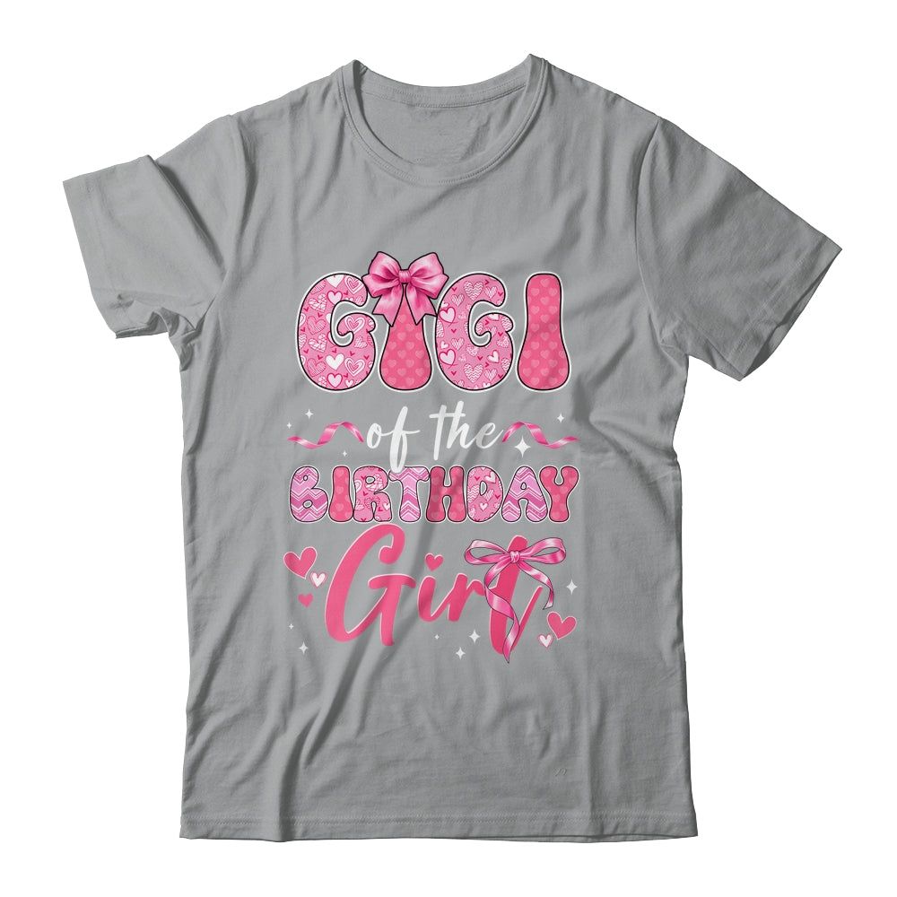 Gigi Of The Birthday Girl Pink Coquette Bow Family Shirt & Hoodie | siriusteestore