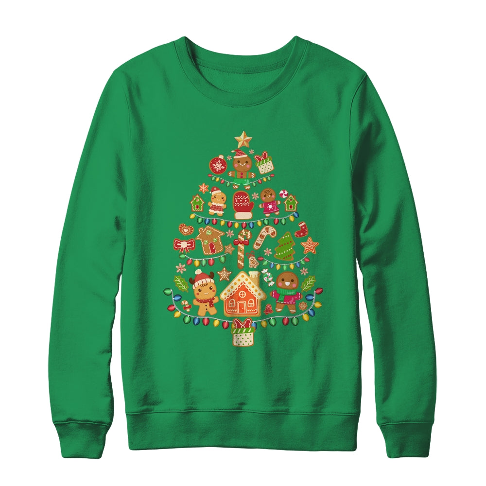 Gingerbread Christmas Tree Lights Cookie Baking Team Shirt & Sweatshirt | siriusteestore