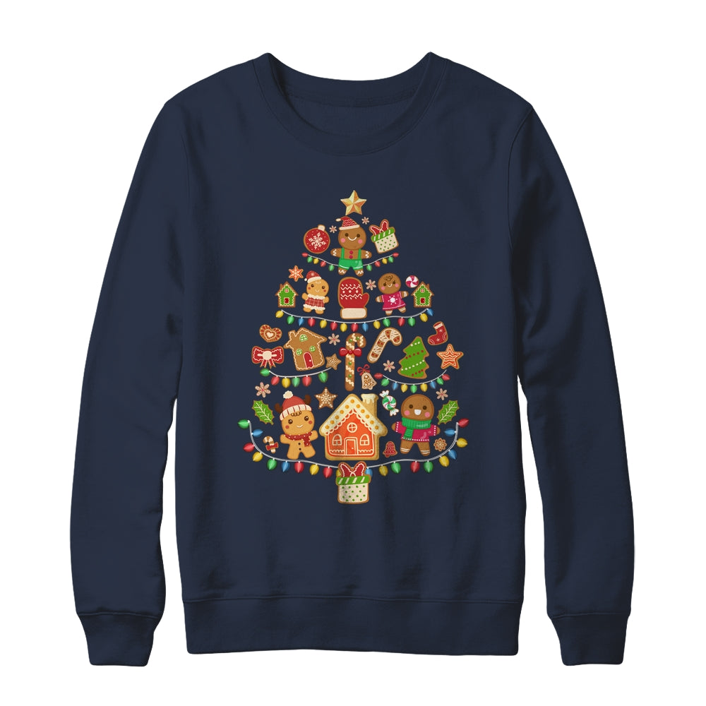 Gingerbread Christmas Tree Lights Cookie Baking Team Shirt & Sweatshirt | siriusteestore