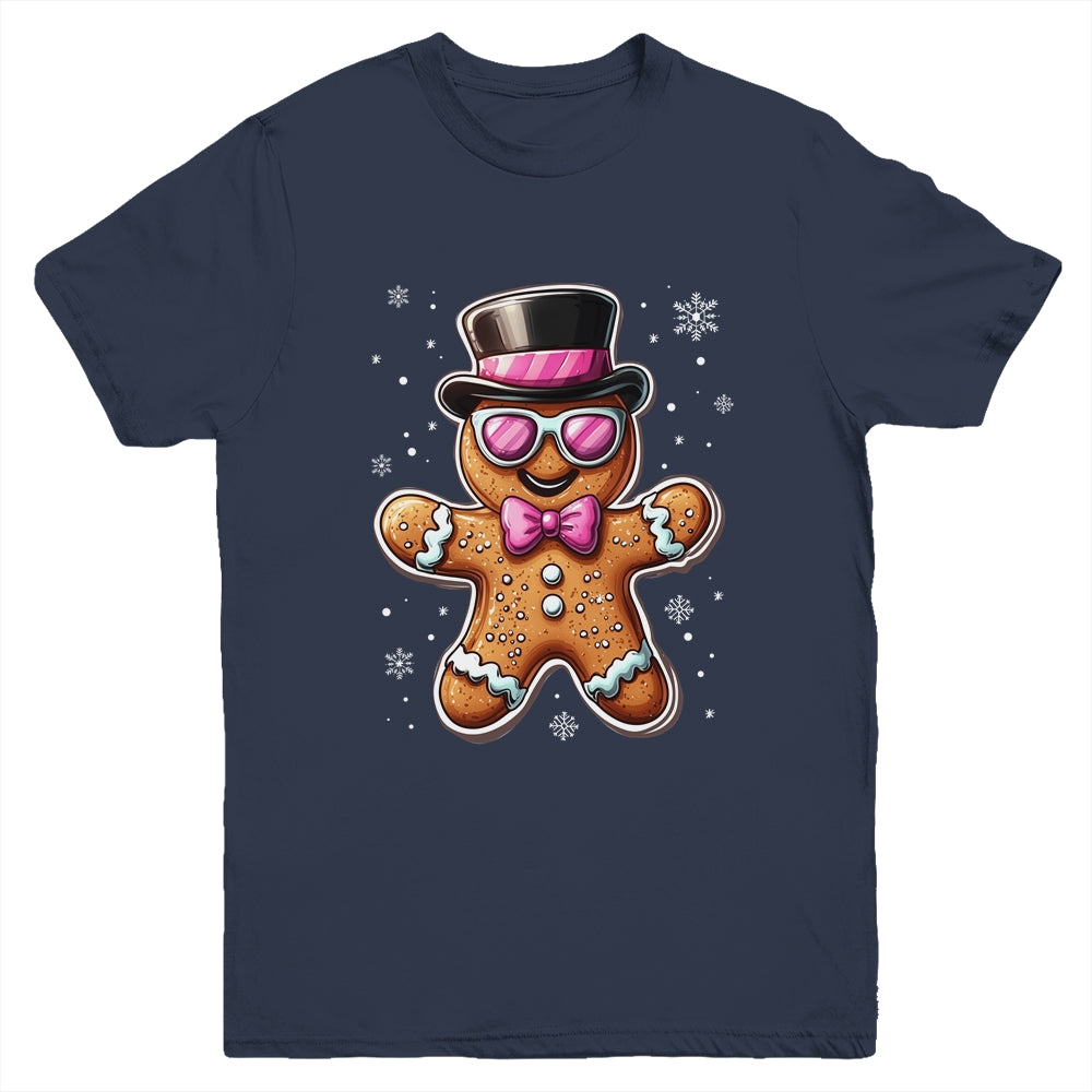 Gingerbread Cookie Christmas Pink Coquette Xmas Boy Girls Youth Shirt | siriusteestore