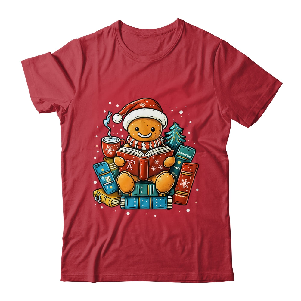 Gingerbread Reading Book Lovers Christmas Bookworm Librarian Shirt & Sweatshirt | siriusteestore