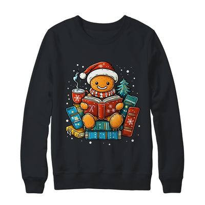 Gingerbread Reading Book Lovers Christmas Bookworm Librarian Shirt & Sweatshirt | siriusteestore