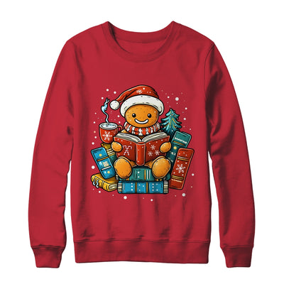 Gingerbread Reading Book Lovers Christmas Bookworm Librarian Shirt & Sweatshirt | siriusteestore