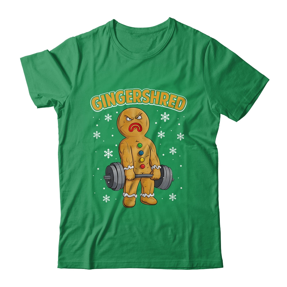 Gingershred Funny Gingerbread Man Gym Bodybuilding Christmas Shirt & Sweatshirt | siriusteestore