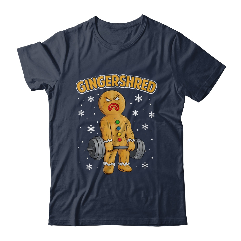 Gingershred Funny Gingerbread Man Gym Bodybuilding Christmas Shirt & Sweatshirt | siriusteestore