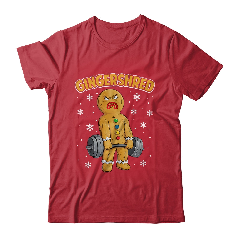 Gingershred Funny Gingerbread Man Gym Bodybuilding Christmas Shirt & Sweatshirt | siriusteestore