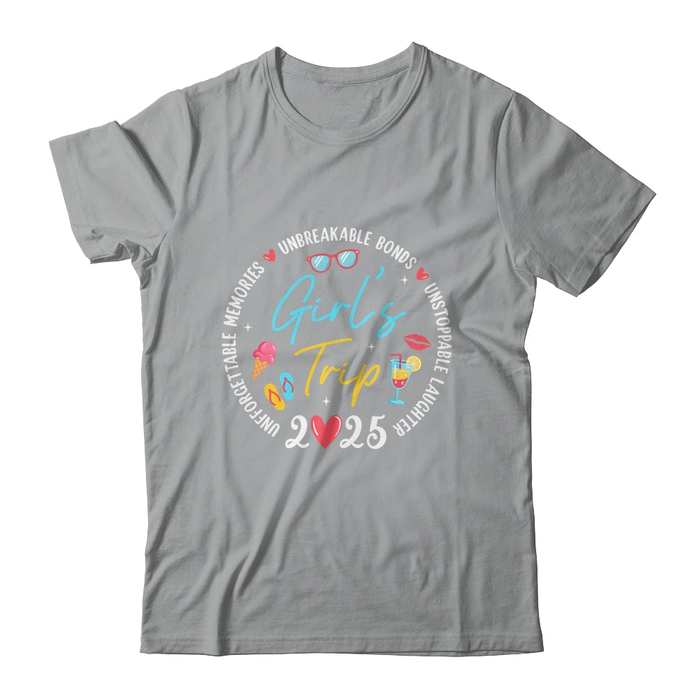 Girl's Trip 2025 Memories Girls Friends Trip Vacation Retro Shirt & Tank Top | siriusteestore