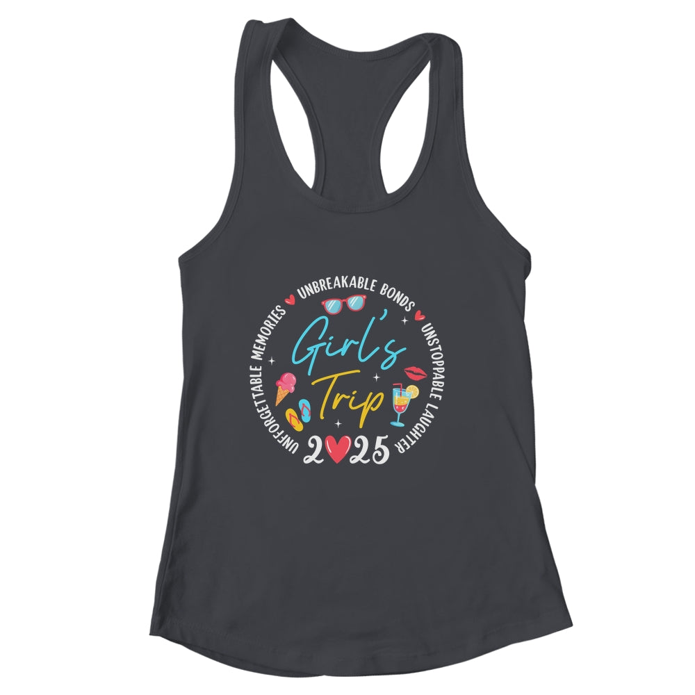 Girl's Trip 2025 Memories Girls Friends Trip Vacation Retro Shirt & Tank Top | siriusteestore