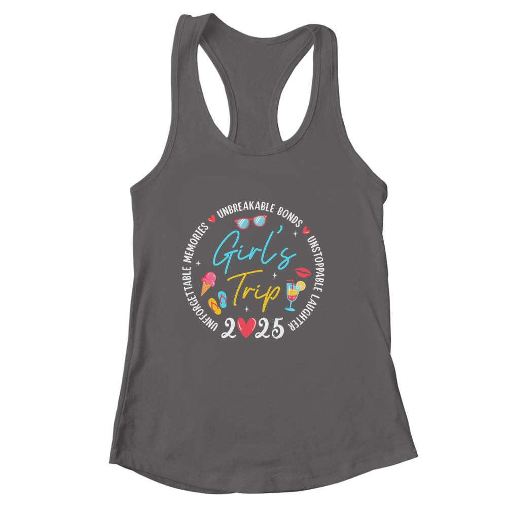 Girl's Trip 2025 Memories Girls Friends Trip Vacation Retro Shirt & Tank Top | siriusteestore