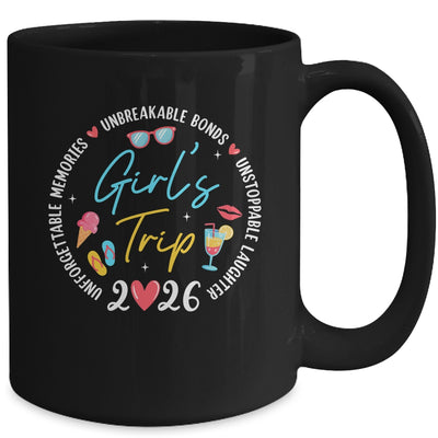 Girl's Trip 2026 Memories Girls Friends Trip Vacation Retro Mug | siriusteestore