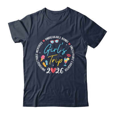 Girl's Trip 2026 Memories Girls Friends Trip Vacation Retro Shirt & Tank Top | siriusteestore