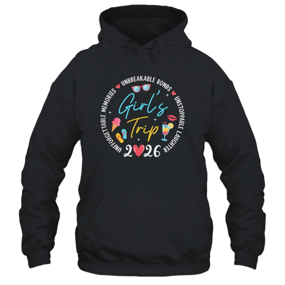 Girl's Trip 2026 Memories Girls Friends Trip Vacation Retro Shirt & Tank Top | siriusteestore