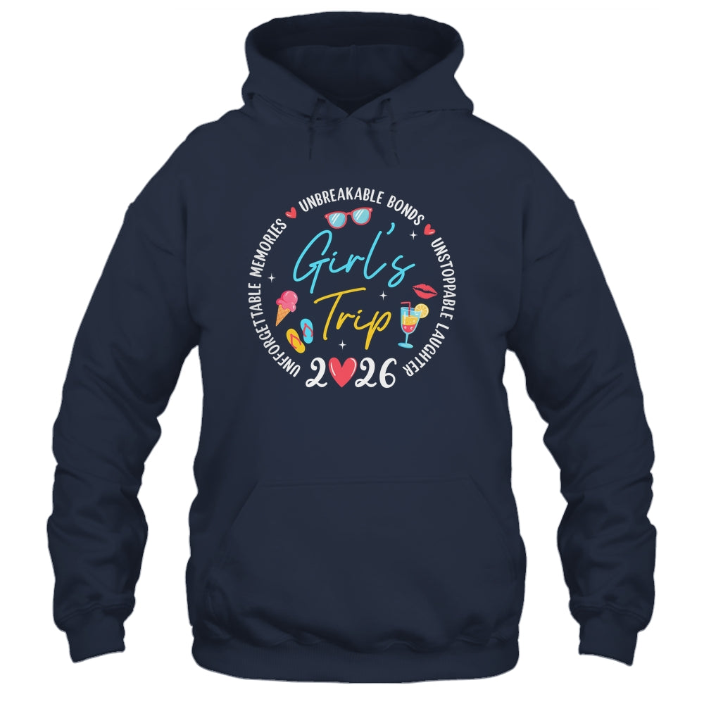 Girl's Trip 2026 Memories Girls Friends Trip Vacation Retro Shirt & Tank Top | siriusteestore