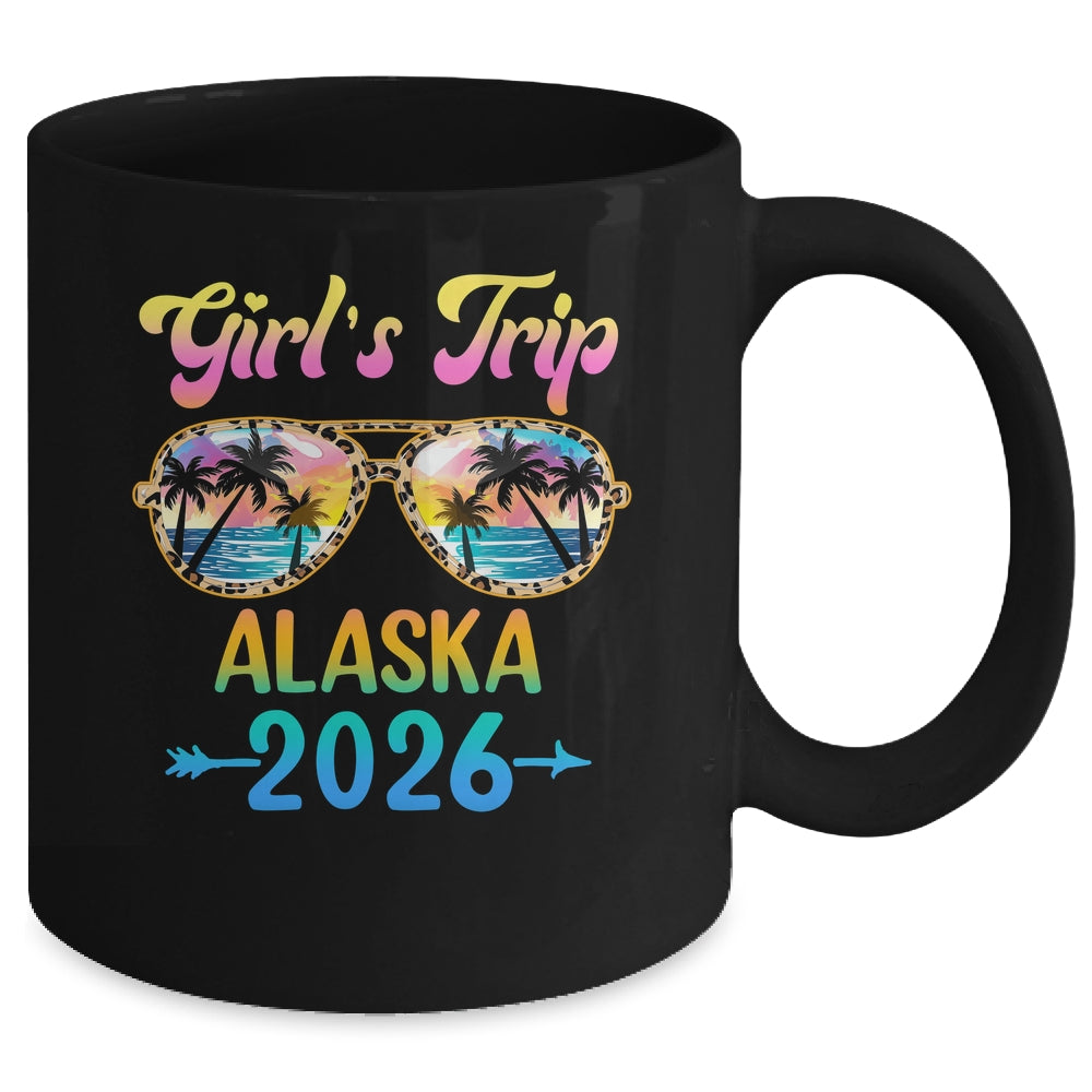 Girl's Trip Alaska 2026 Summer Vacation Sunglasses Mug | siriusteestore