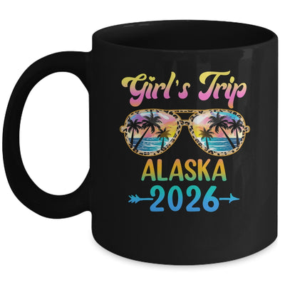 Girl's Trip Alaska 2026 Summer Vacation Sunglasses Mug | siriusteestore