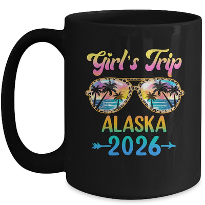 Girl's Trip Alaska 2026 Summer Vacation Sunglasses Mug | siriusteestore