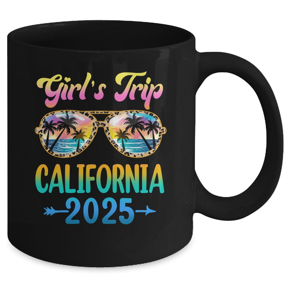 Girl's Trip California 2025 Summer Vacation Sunglasses Mug | siriusteestore