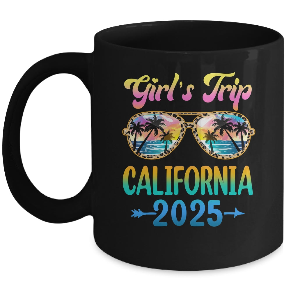 Girl's Trip California 2025 Summer Vacation Sunglasses Mug | siriusteestore