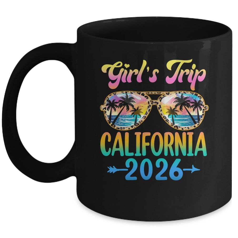 Girl's Trip California 2026 Summer Vacation Sunglasses Mug | siriusteestore