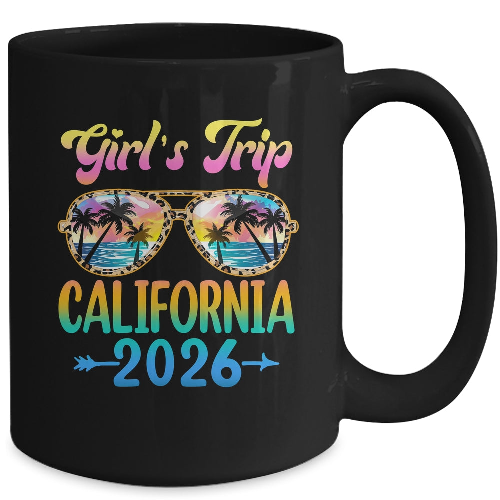 Girl's Trip California 2026 Summer Vacation Sunglasses Mug | siriusteestore