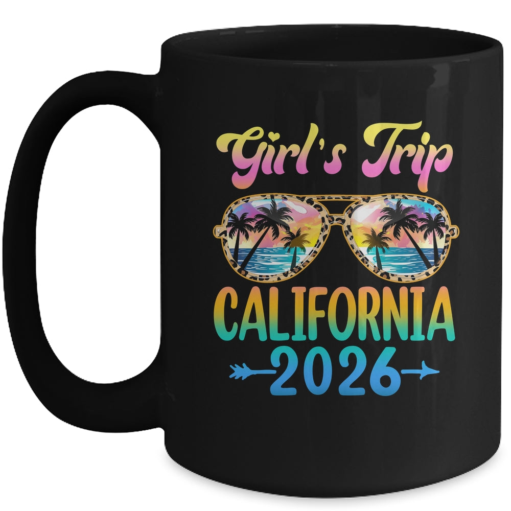 Girl's Trip California 2026 Summer Vacation Sunglasses Mug | siriusteestore