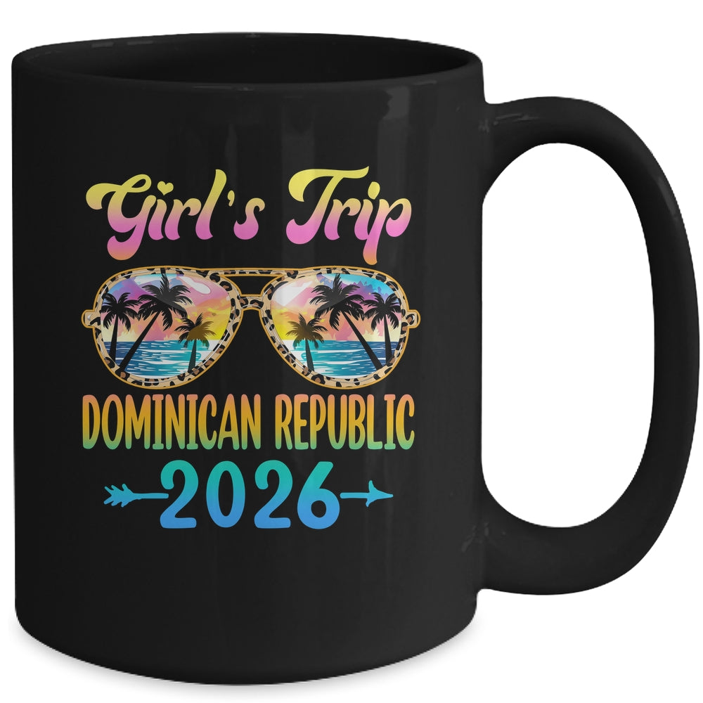 Girl's Trip Dominican Republic 2026 Summer Vacation Sunglasses Mug | siriusteestore