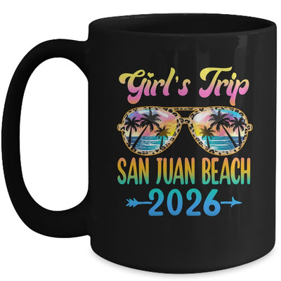 Girl's Trip San Juan Beach 2026 Summer Vacation Sunglasses Mug | siriusteestore