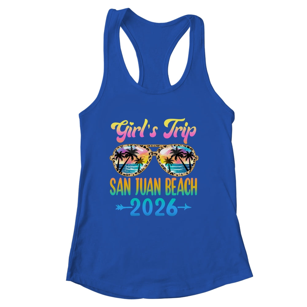 Girl's Trip San Juan Beach 2026 Summer Vacation Sunglasses Shirt & Tank Top | siriusteestore