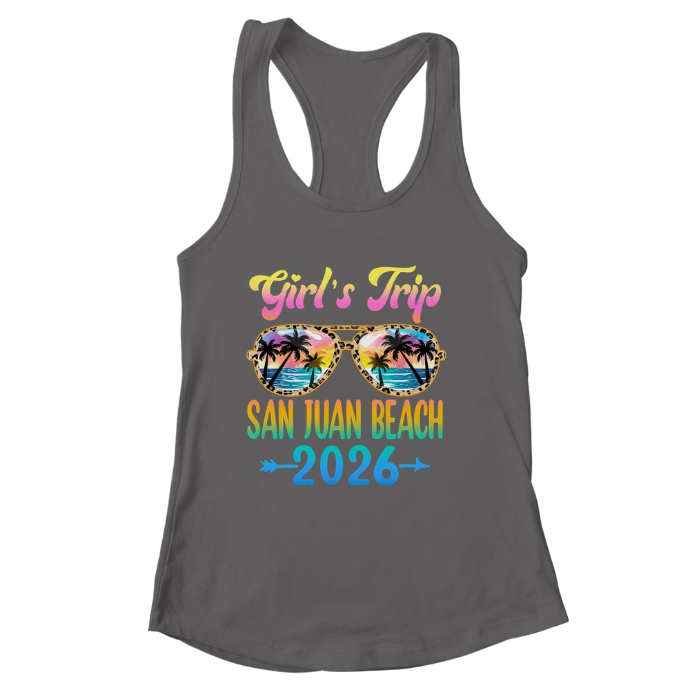 Girl's Trip San Juan Beach 2026 Summer Vacation Sunglasses Shirt & Tank Top | siriusteestore