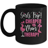 Girls Trip Cheaper Than A Therapy Funny Weekend Wine Party Mug | siriusteestore