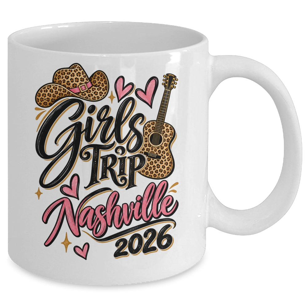 Girls Trip Nashville 2026 Bachelorette Boots Guitar Travel Mug | siriusteestore