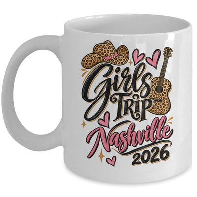 Girls Trip Nashville 2026 Bachelorette Boots Guitar Travel Mug | siriusteestore