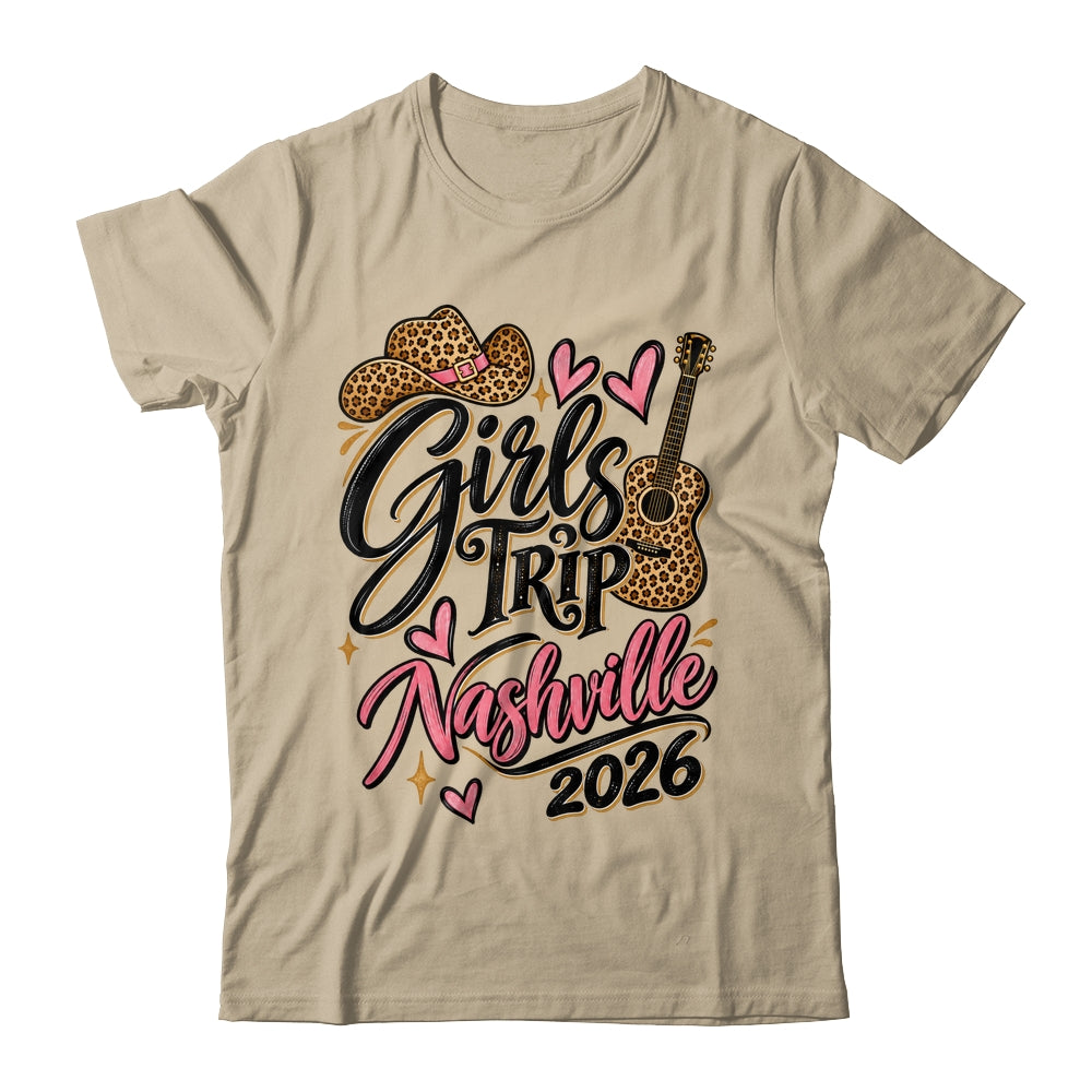 Girls Trip Nashville 2026 Bachelorette Boots Guitar Travel Shirt & Tank Top | siriusteestore