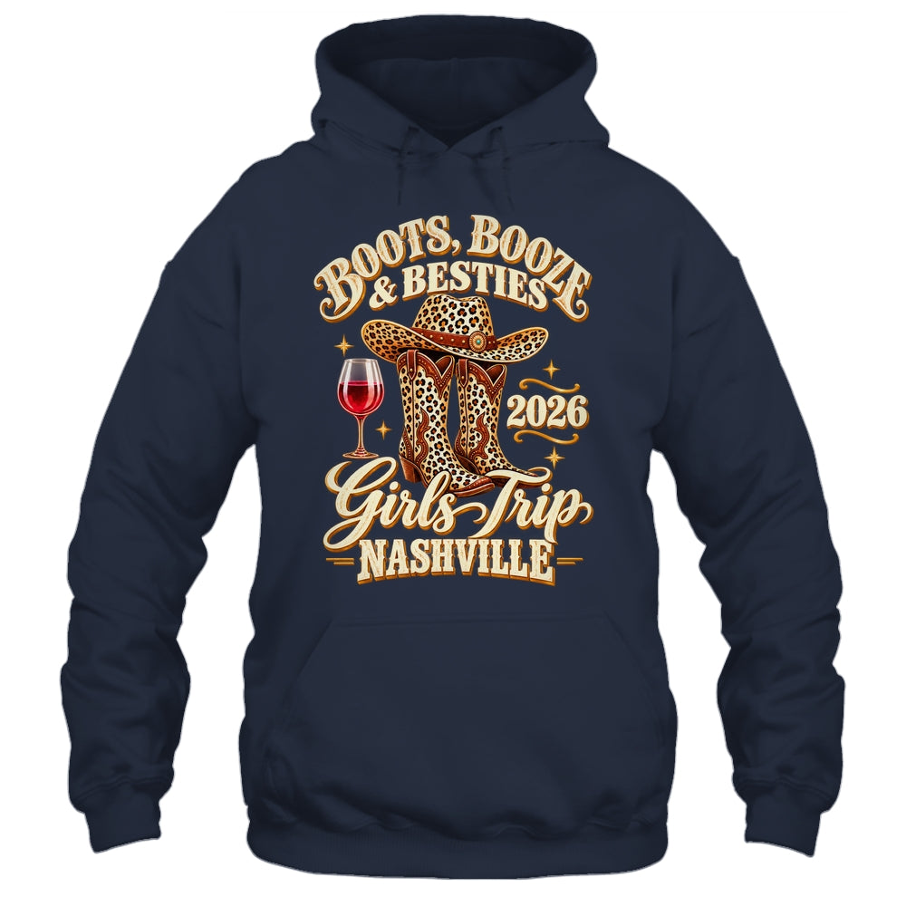 Girls Trip Nashville 2026 Weekend Boots Booze Besties Shirt & Tank Top | siriusteestore