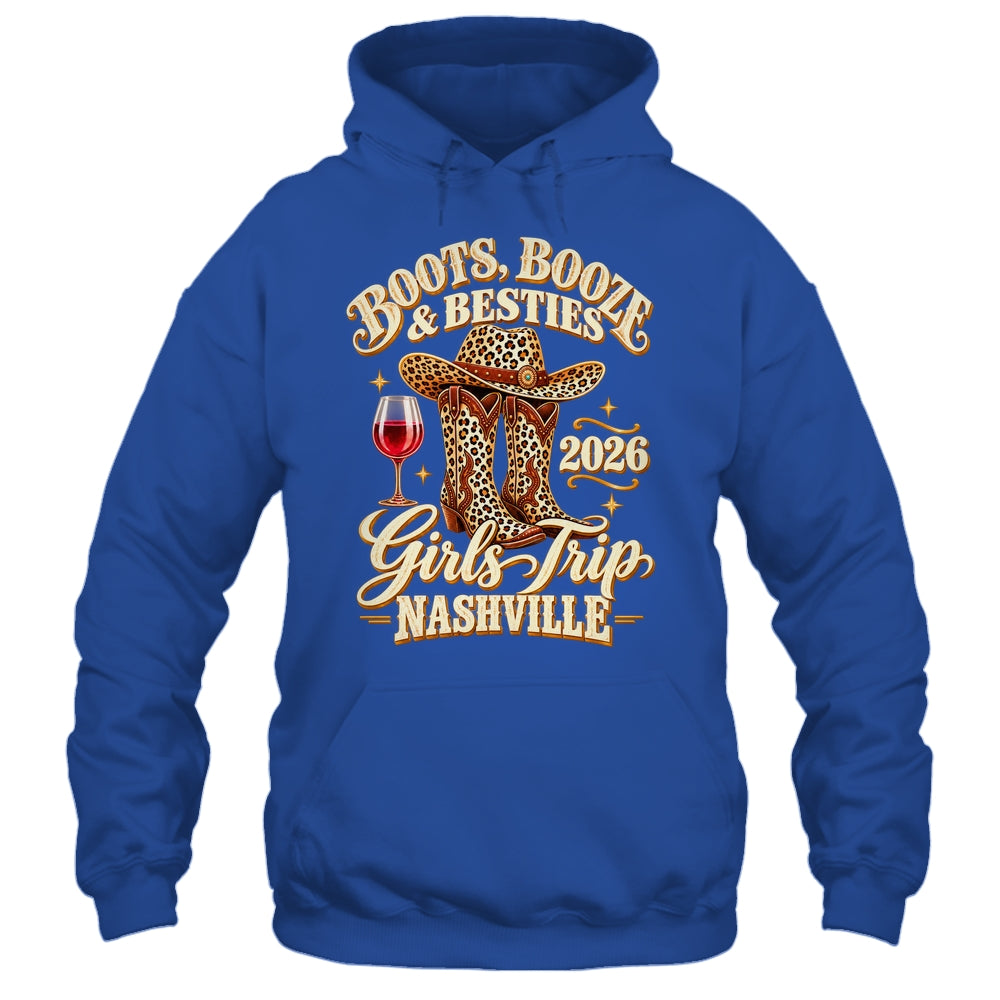 Girls Trip Nashville 2026 Weekend Boots Booze Besties Shirt & Tank Top | siriusteestore