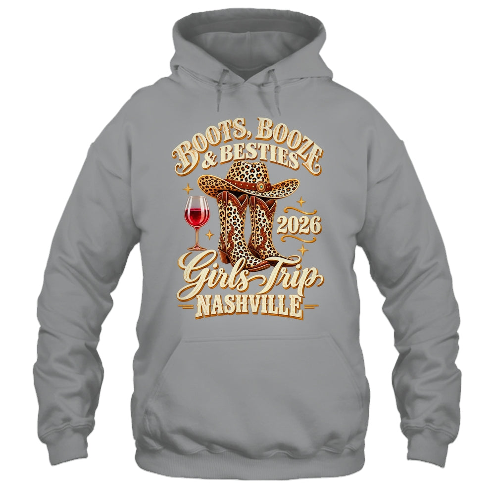 Girls Trip Nashville 2026 Weekend Boots Booze Besties Shirt & Tank Top | siriusteestore